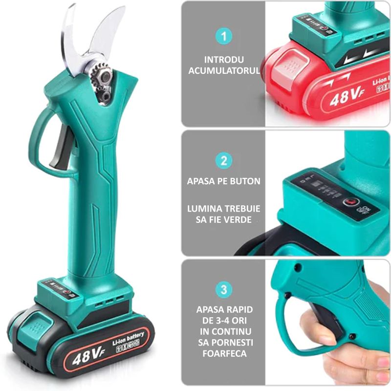 foarfeca acumulator gradina vie pomi