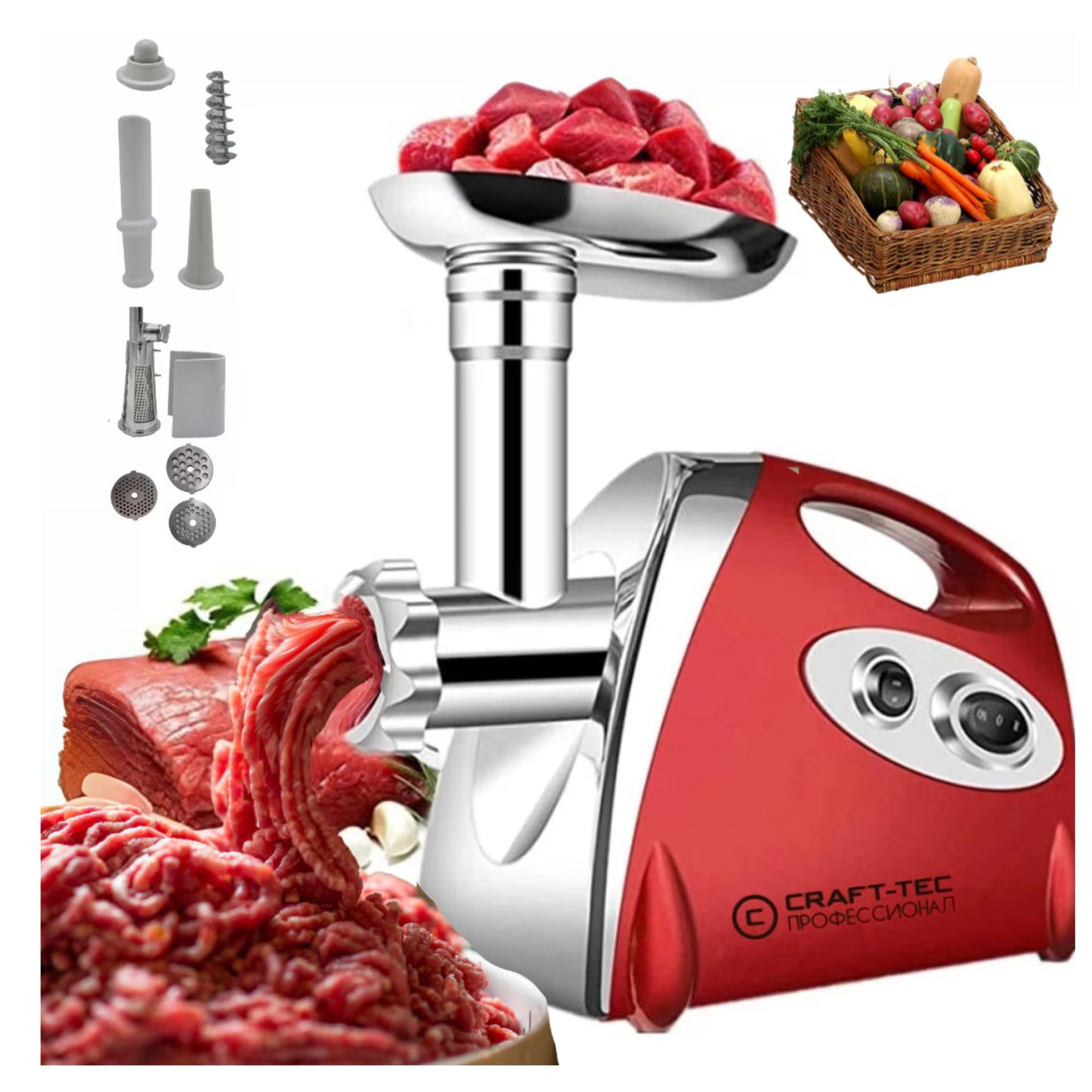 masina de tocat carne rosii carnati