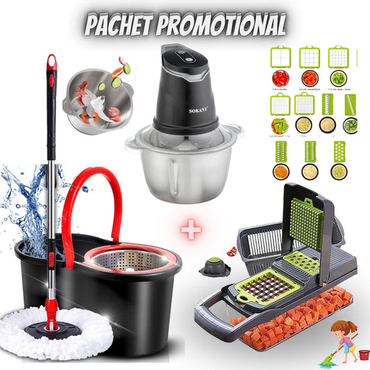 pachet mop rotativ tocator electric razatoare legume