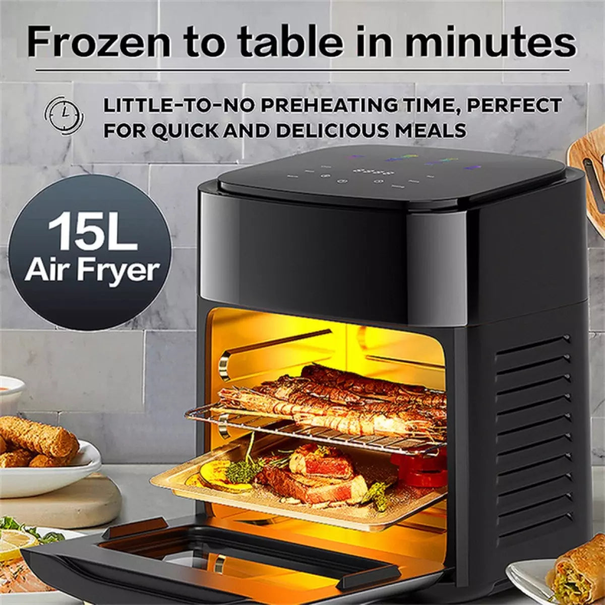 air fryer friteuza 15L aer cald