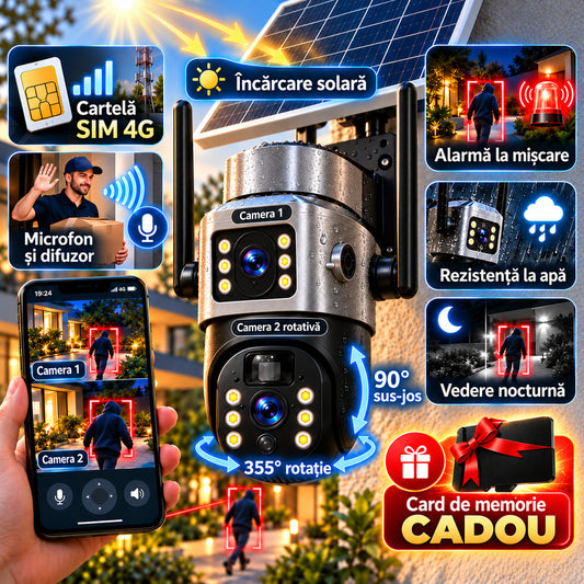 Camera de supraveghere solara nocturna