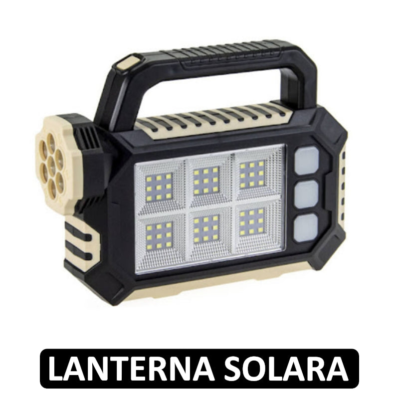 Lanterna Solara cu Acumulator 3 in 1 - Puternica, Proiector cu Incarcare USB