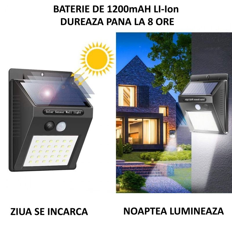 lampa solara exterior 30 led