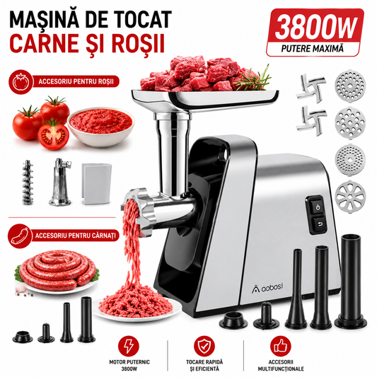 masina electrica de tocat carne rosii carnati