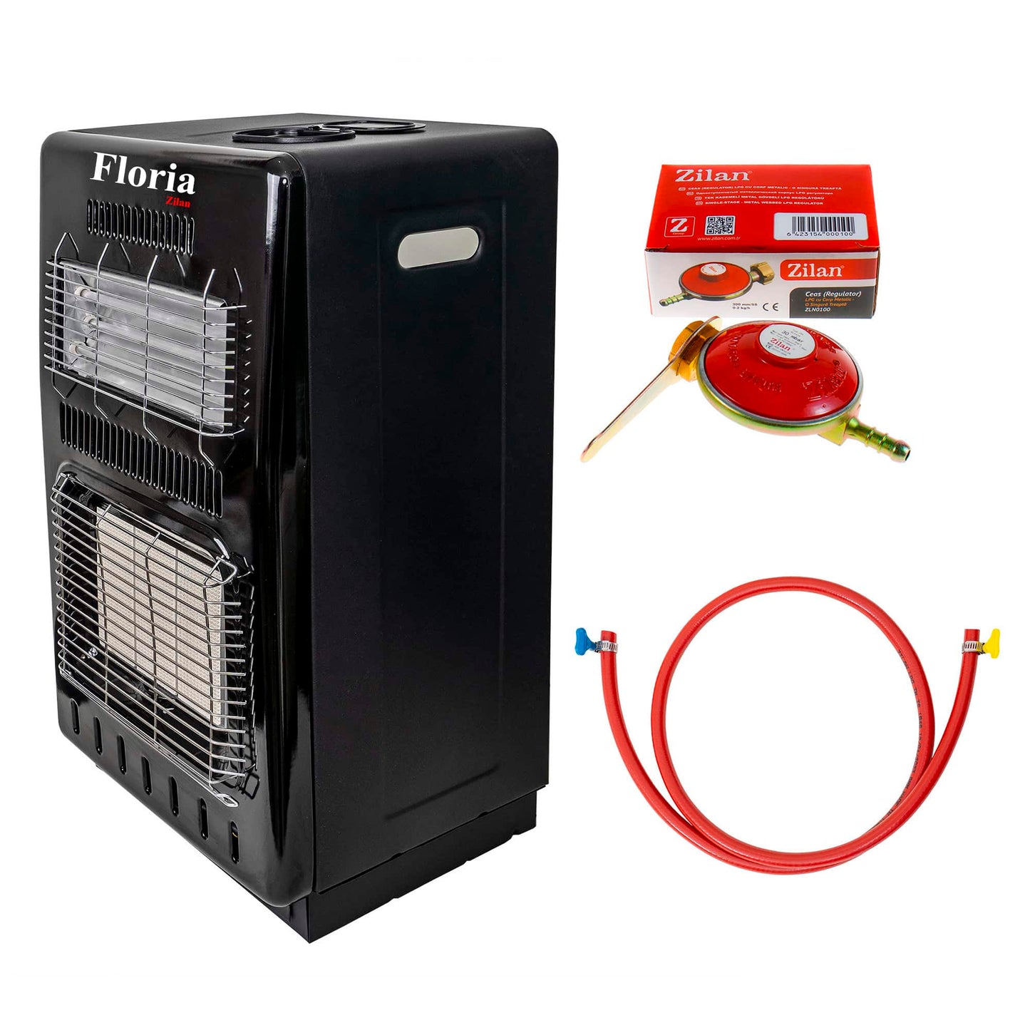 Soba Electrica si pe Gaz - Zilan  - 4200W, Butelie GPL/Butan/Propan, 3 Tuburi Incalzire Quartz, Siguranta Cadere, Aprindere Piezo-Electrica, ZLN 1282